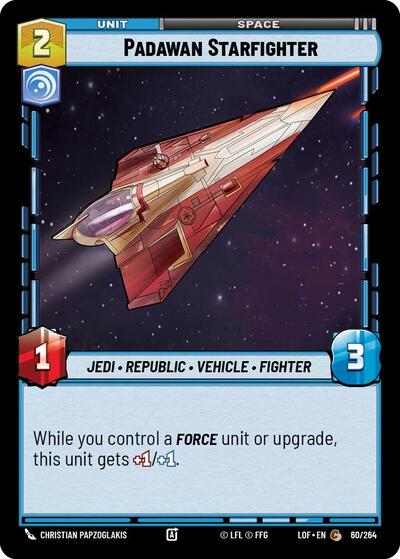Padawan Starfighter (LOF) #060/264 Common (Near Mint) Legends of the Force Star Wars: Unlimited: 2025