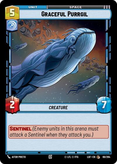 Graceful Purrgil (LOF) #069/264 Common (Near Mint) Legends of the Force Star Wars: Unlimited: 2025