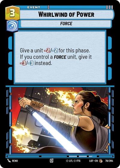 Whirlwind of Power (LOF) #078/264 Common (Near Mint) Legends of the Force Star Wars: Unlimited: 2025