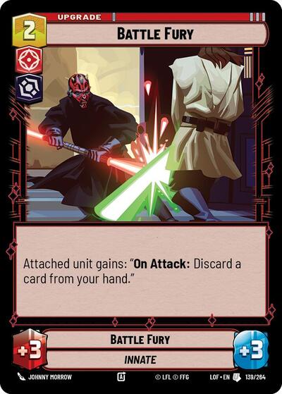 Battle Fury (LOF) #139/264 Uncommon (Near Mint) Legends of the Force Star Wars: Unlimited: 2025