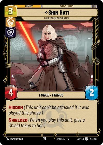 Shin Hati Overeager Apprentice (LOF) #183/264 Uncommon (Near Mint) Legends of the Force Star Wars: Unlimited: 2025