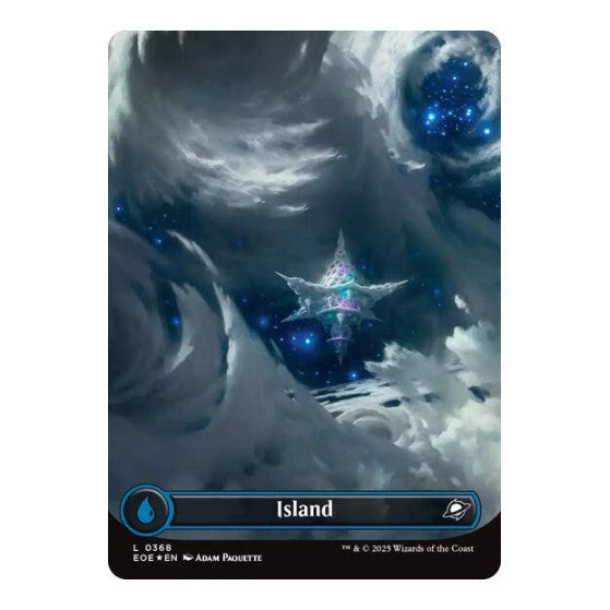 Island (0368) (Borderless) (Galaxy Foil) (EOE) #368 Land (Foil Near Mint) Edge of Eternities Magic: The Gathering: 2025