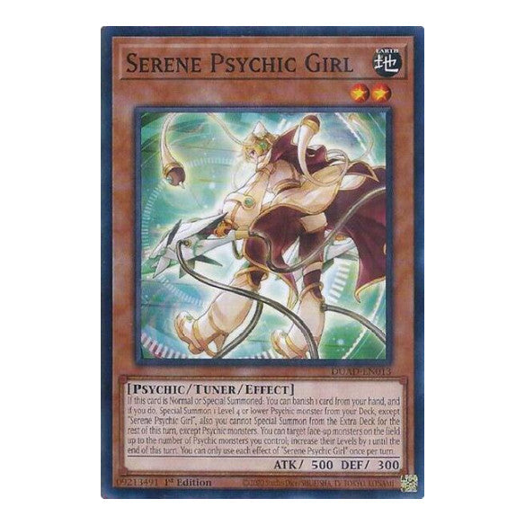 Serene Psychic Girl (DUAD) #DUAD-EN013 Common / Short Print (1st Edition Near Mint) Duelist's Advance YuGiOh: 2025