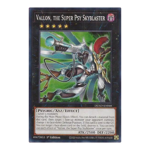 Vallon, the Super Psy Skyblaster (DUAD) #DUAD-EN048 Common / Short Print (1st Edition Lightly Played) Duelist's Advance YuGiOh: 2025