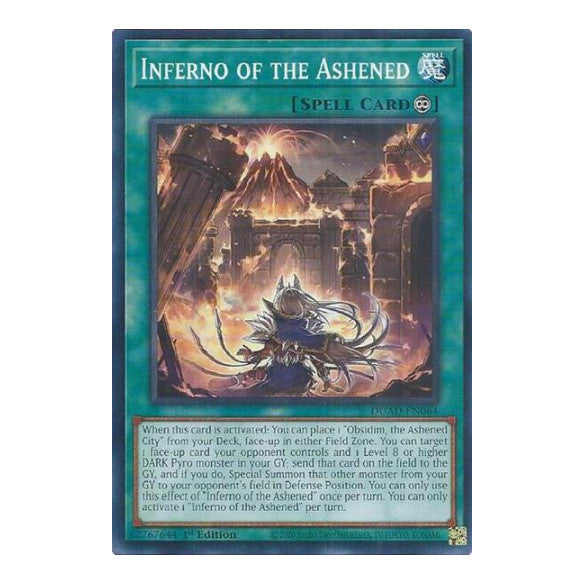 Inferno of the Ashened (DUAD) #DUAD-EN064 Common / Short Print (1st Edition Near Mint) Duelist's Advance YuGiOh: 2025