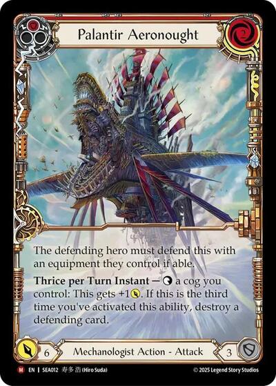 Palantir Aeronought Extended Art () #SEA012 Majestic (Rainbow Foil Near Mint) High Seas Flesh and Blood TCG: 2025