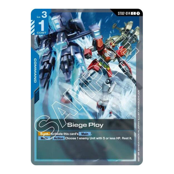 Siege Ploy (ST02) #ST02-014 Common (Lightly Played) Starter Deck 02: Wings of Advance Gundam Card Game: 2025