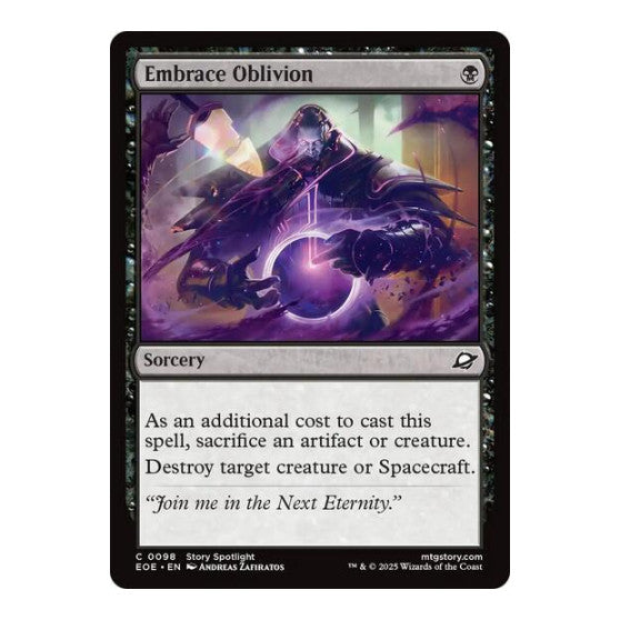 Embrace Oblivion (EOE) #98 Common Edge of Eternities Magic: The Gathering: 2025
