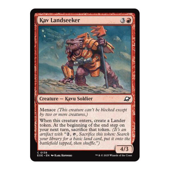 Kav Landseeker (EOE) #138 Common Edge of Eternities Magic: The Gathering: 2025