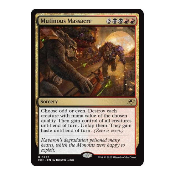 Mutinous Massacre (EOE) #222 Rare Edge of Eternities Magic: The Gathering: 2025
