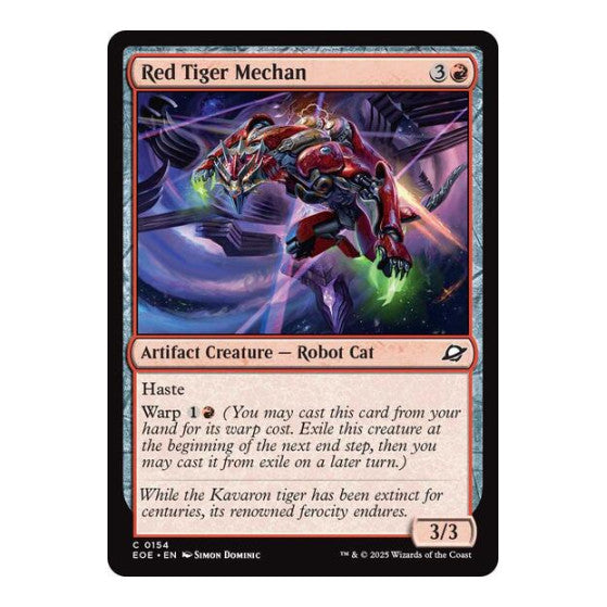 Red Tiger Mechan (EOE) #154 Common Edge of Eternities Magic: The Gathering: 2025