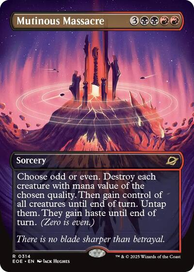Mutinous Massacre Borderless (EOE) #314 Rare (Lightly Played) Edge of Eternities Magic: The Gathering: 2025