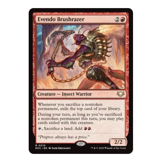 Evendo Brushrazer (EOC) #10 Rare (Lightly Played) Commander: Edge of Eternities Magic: The Gathering: 2025