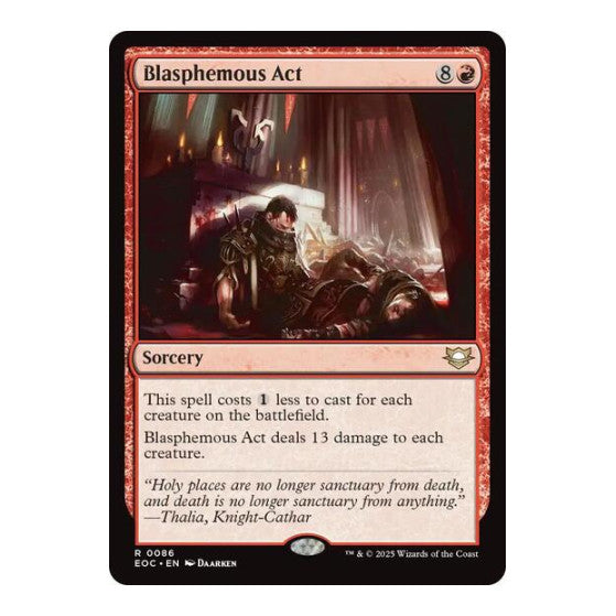 Blasphemous Act (EOC) #86 Rare (Lightly Played) Commander: Edge of Eternities Magic: The Gathering: 2025