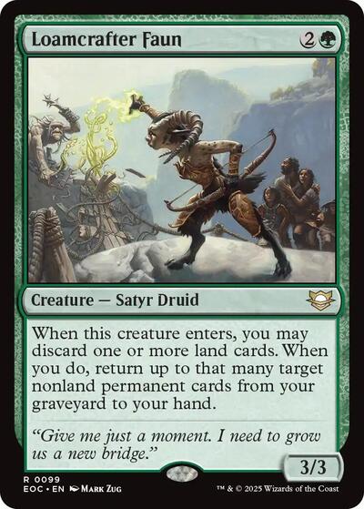 Loamcrafter Faun (EOC) #99 Rare (Lightly Played) Commander: Edge of Eternities Magic: The Gathering: 2025