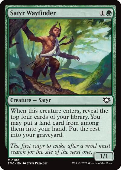 Satyr Wayfinder (EOC) #106 Common (Lightly Played) Commander: Edge of Eternities Magic: The Gathering: 2025