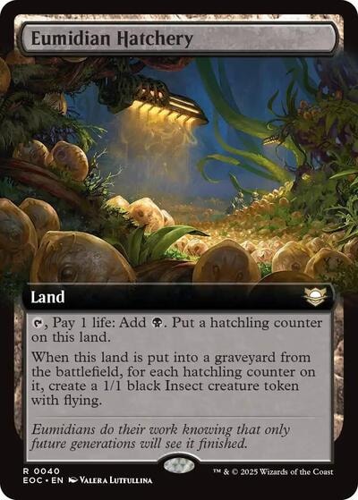 Eumidian Hatchery Extended Art (EOC) #40 Rare (Near Mint) Commander: Edge of Eternities Magic: The Gathering: 2025