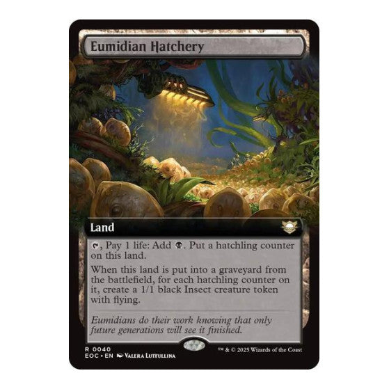 Eumidian Hatchery (Extended Art) (EOC) #40 Rare (Near Mint) Commander: Edge of Eternities Magic: The Gathering: 2025