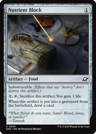 Nutrient Block (EOE) #243 Common (Lightly Played) Edge of Eternities Magic: The Gathering: 2025