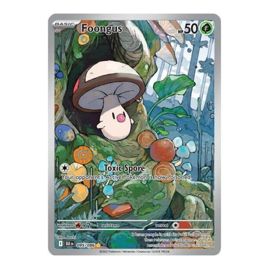Foongus - 095/086 (BLK) #095/086 Illustration Rare (Holofoil Near Mint) SV: Black Bolt Pokemon: 2025