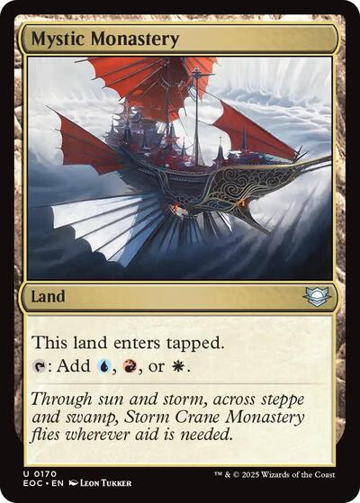 Mystic Monastery (EOC) #170 Uncommon (Lightly Played) Commander: Edge of Eternities Magic: The Gathering: 2025
