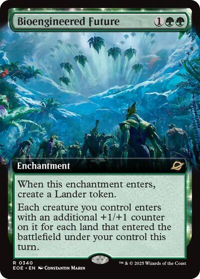 Bioengineered Future Extended Art (EOE) #340 Rare (Near Mint) Edge of Eternities Magic: The Gathering: 2025