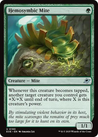Hemosymbic Mite (EOE) #190 Uncommon (Lightly Played) Edge of Eternities Magic: The Gathering: 2025