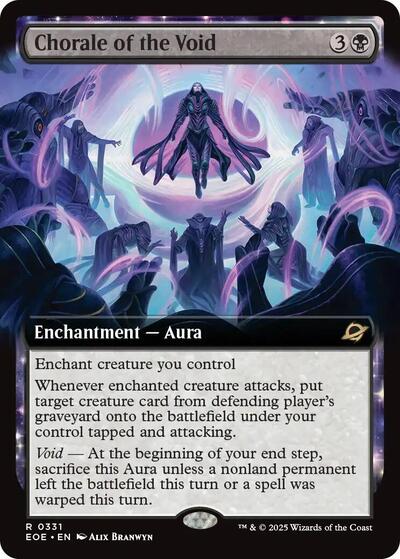 Chorale of the Void Extended Art (EOE) #331 Rare (Lightly Played) Edge of Eternities Magic: The Gathering: 2025