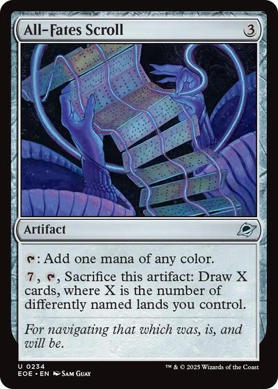 All Fates Scroll (EOE) #234 Uncommon (Lightly Played) Edge of Eternities Magic: The Gathering: 2025