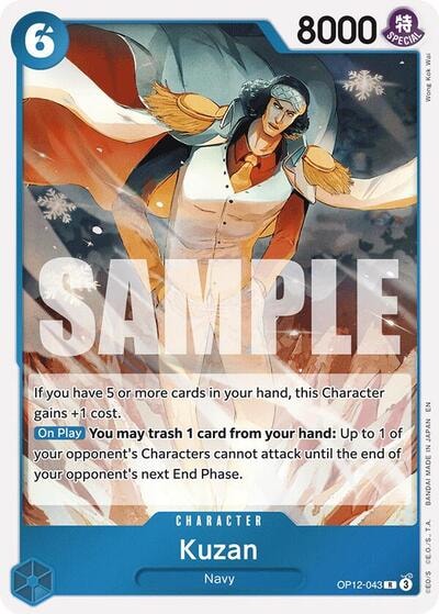 Kuzan (043) (OP12) #OP12-043 Rare (Foil Lightly Played) Legacy of the Master One Piece Card Game: 2025