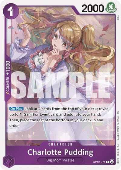 Charlotte Pudding (OP12) #OP12-071 Rare (Foil Lightly Played) Legacy of the Master One Piece Card Game: 2025