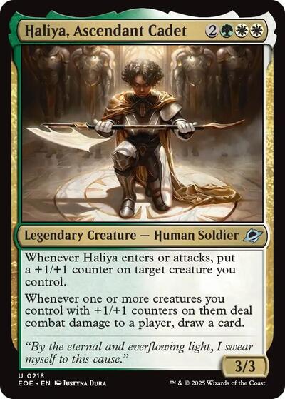 Haliya Ascendant Cadet (EOE) #218 Uncommon (Lightly Played) Edge of Eternities Magic: The Gathering: 2025