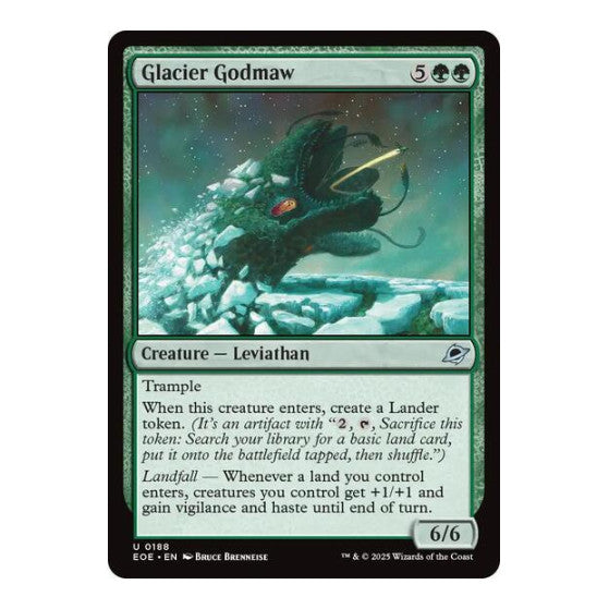 Glacier Godmaw (EOE) #188 Uncommon (Lightly Played) Edge of Eternities Magic: The Gathering: 2025