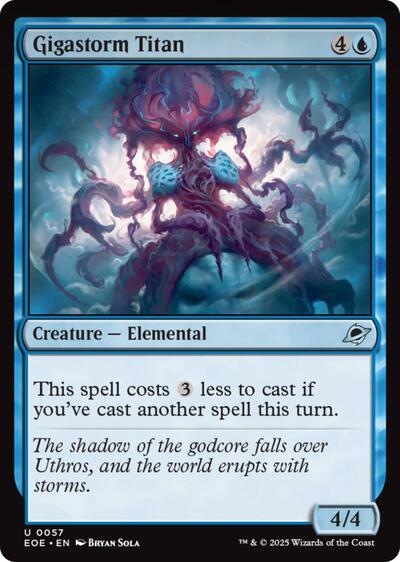 2025 Magic: Edge of Eternities (EOE) - Gigastorm Titan (#57, Uncommon) (Lightly Played)