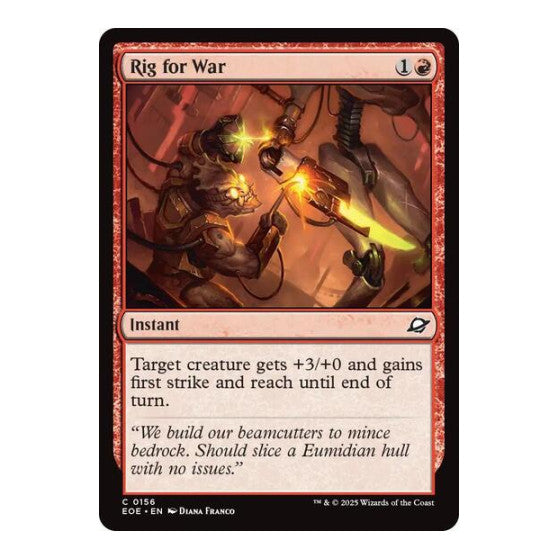 Rig for War (EOE) #156 Common Edge of Eternities Magic: The Gathering: 2025
