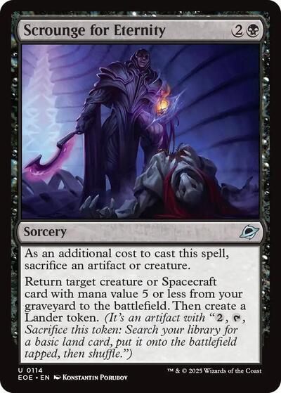 Scrounge for Eternity (EOE) #114 Uncommon (Lightly Played) Edge of Eternities Magic: The Gathering: 2025