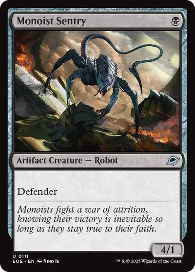 Monoist Sentry (EOE) #111 Uncommon (Lightly Played) Edge of Eternities Magic: The Gathering: 2025