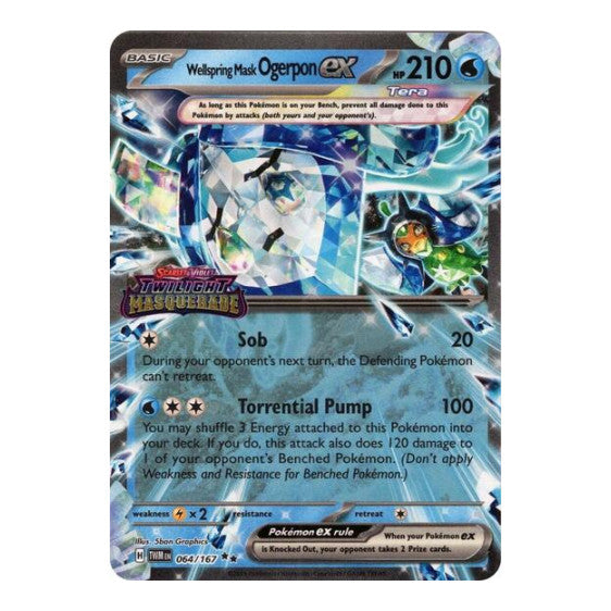 Wellspring Mask Ogerpon ex (Twilight Masquerade Stamp) (MCAP) #064/167 Double Rare (Holofoil Near Mint) Miscellaneous Cards & Products Pokemon: 2026
