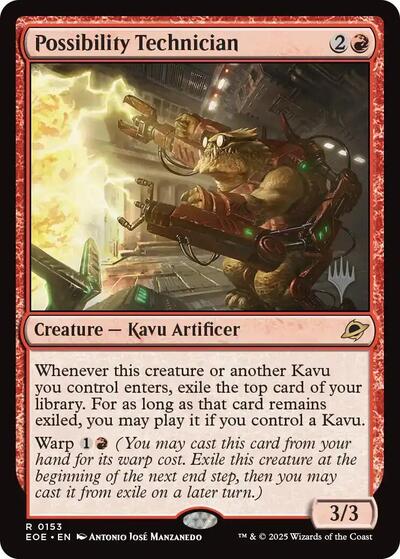 Possibility Technician (PPEOE) #153p Rare (Lightly Played) Promo Pack: Edge of Eternities Magic: The Gathering: 2025