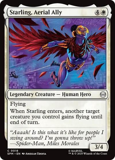 Starling, Aerial Ally (SPM) #18 Common (Lightly Played) Marvel's Spider-Man Magic: The Gathering: 2025