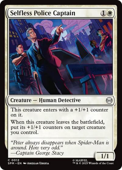 Selfless Police Captain (SPM) #12 Common (Lightly Played) Marvel's Spider-Man Magic: The Gathering: 2025