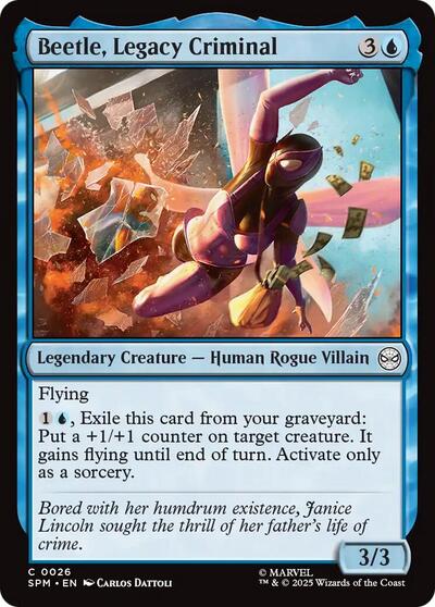 Beetle, Legacy Criminal (SPM) #26 Common (Lightly Played) Marvel's Spider-Man Magic: The Gathering: 2025
