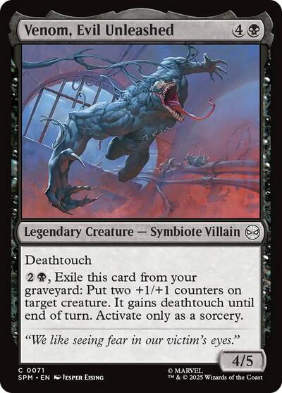 Venom, Evil Unleashed (SPM) #71 Common Marvel's Spider-Man Magic: The Gathering: 2025