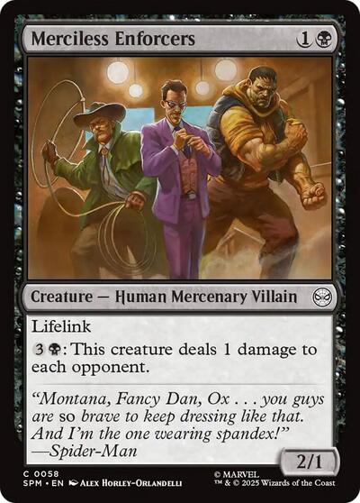 2025 Magic: Marvel's Spider-Man (SPM) - Merciless Enforcers (#58, Common) (Lightly Played)