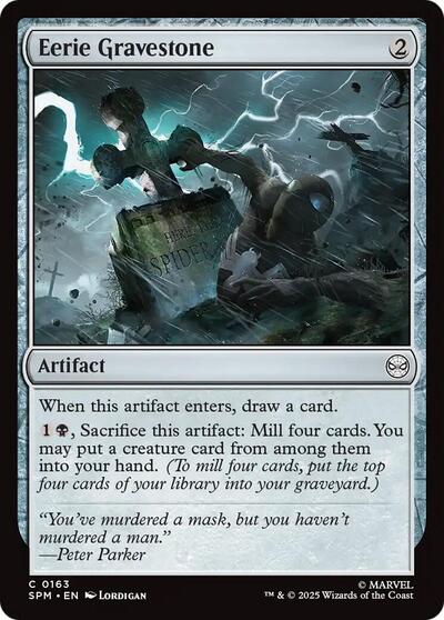 Eerie Gravestone (SPM) #163 Common Marvel's Spider-Man Magic: The Gathering: 2025