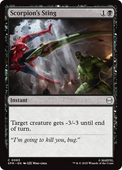 Scorpion's Sting (SPM) #65 Common (Lightly Played) Marvel's Spider-Man Magic: The Gathering: 2025