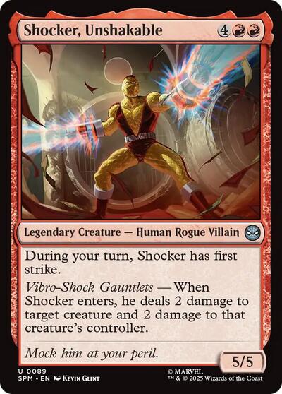 Shocker, Unshakable (SPM) #89 Uncommon (Lightly Played) Marvel's Spider-Man Magic: The Gathering: 2025