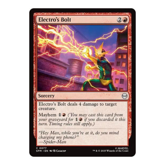Electro's Bolt (SPM) #77 Common Marvel's Spider-Man Magic: The Gathering: 2025