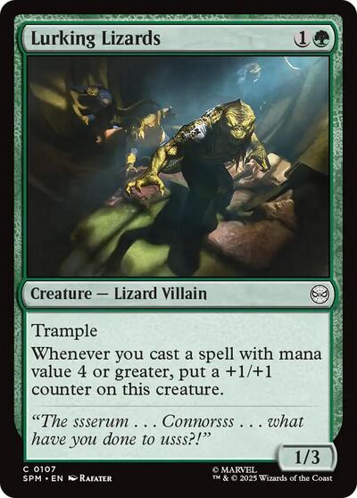 Lurking Lizards (SPM) #107 Common (Lightly Played) Marvel's Spider-Man Magic: The Gathering: 2025