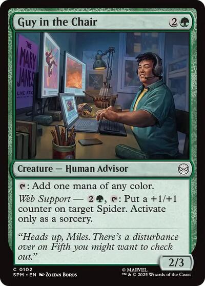 Guy in the Chair (SPM) #102 Common (Lightly Played) Marvel's Spider-Man Magic: The Gathering: 2025